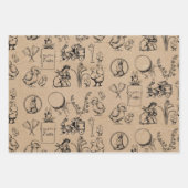 paaskonijn en baksteenkraft Brown Inpakpapier Vel (Voorkant 2)