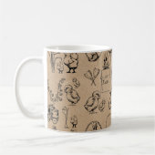 paaskonijn en baksteenkraft Brown Koffiemok (Links)