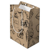  paaskonijn en baksteenkraft Brown Medium Cadeauzakje (Achterkant Gekanteld)