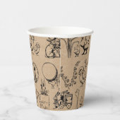  paaskonijn en baksteenkraft Brown Papieren Bekers (Rechts)