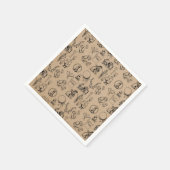  paaskonijn en baksteenkraft Brown Servet (Hoek)