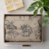  paaskonijn en baksteenkraft Brown Tissuepapier (Geschenk)