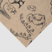  paaskonijn en baksteenkraft Brown Tissuepapier (Detail)