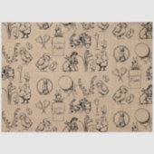  paaskonijn en baksteenkraft Brown Tissuepapier (Voorkant)