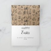  paaskonijn en broodrooster feestdagen kaart (Binnen)