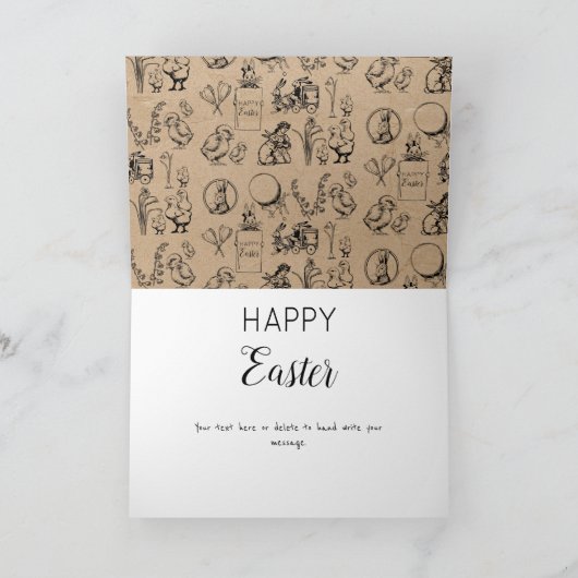 paaskonijn en broodrooster feestdagen kaart (Binnen)