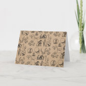 paaskonijn en broodrooster feestdagen kaart (Voorkant)