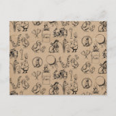 paaskonijn en broodrooster feestdagenkaart (Voorkant)