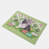 Paaskonijn en eieren deurmat (Schuin)