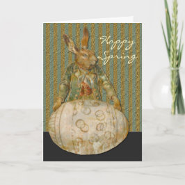  paaskonijn en eieren feestdagen kaart