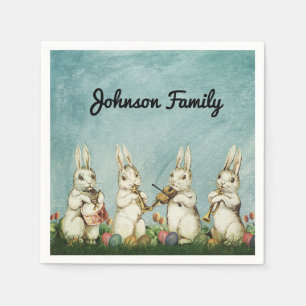 paaskonijn en eieren servet