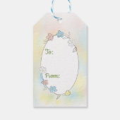 Paaskonijn en eitjes cadeaulabel (Achterkant)