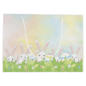 Paaskonijn en eitjes groot cadeauzakje (Achterkant)