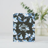 Paaskonijn en Floral Briefkaart (Staand voorkant)