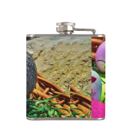 Paaskonijn en golfbalmand heupfles (Achterkant)