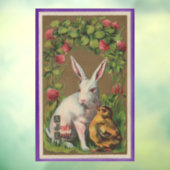 paaskonijn en griezelraam raamsticker (Vel 3)