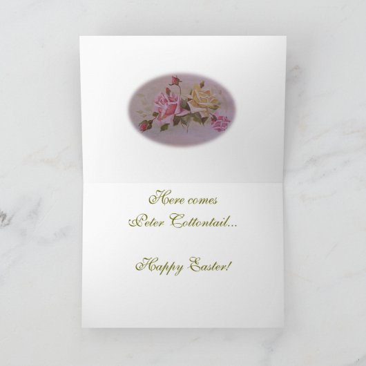 Paaskonijn en Rozen Kaart (Binnen)