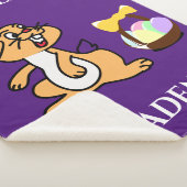 Paaskonijn en sherpa fleece deken. sherpa deken (3/4)