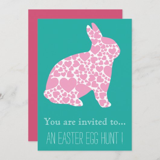 Paaskonijn Eten Hunt Paaspartij Kaart (Voorkant / Achterkant)