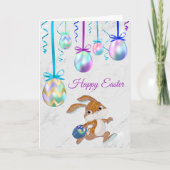 Paaskonijn Feestdagen Kaart (Voorkant)
