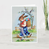 paaskonijn feestdagen kaart (Voorkant)