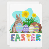 PAASKONIJN FEESTDAGENKAART (Voorkant / Achterkant)