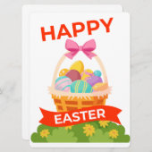 PAASKONIJN FEESTDAGENKAART (Voorkant / Achterkant)