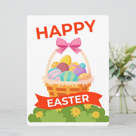 PAASKONIJN FEESTDAGENKAART (Staand voorkant)