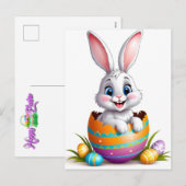 Paaskonijn Feestdagenkaart (Voorkant / Achterkant)