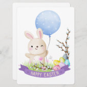 PAASKONIJN FEESTDAGENKAART (Voorkant / Achterkant)