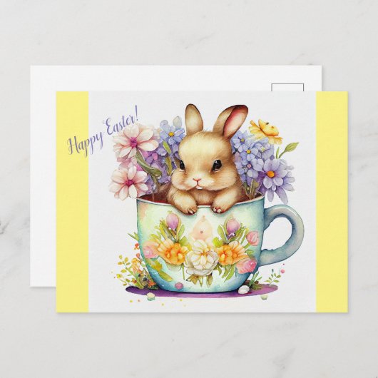 Paaskonijn Feestdagenkaart (Voorkant / Achterkant)