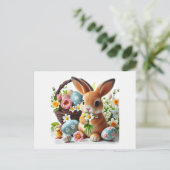 Paaskonijn Feestdagenkaart (Staand voorkant)