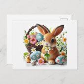Paaskonijn Feestdagenkaart (Voorkant / Achterkant)
