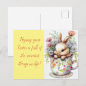 Paaskonijn Feestdagenkaart (Voorkant / Achterkant)