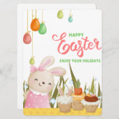 PAASKONIJN FEESTDAGENKAART (Voorkant / Achterkant)