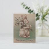  paaskonijn feestdagenkaart (Staand voorkant)