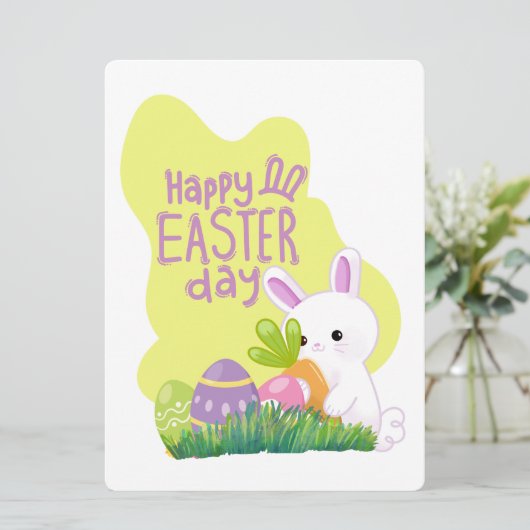 PAASKONIJN FEESTDAGENKAART (Staand voorkant)