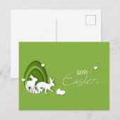 Paaskonijn Feestdagenkaart (Voorkant / Achterkant)