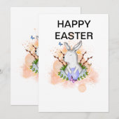 Paaskonijn Feestdagenkaart (Voorkant / Achterkant)