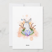 Paaskonijn Feestdagenkaart (Achterkant)