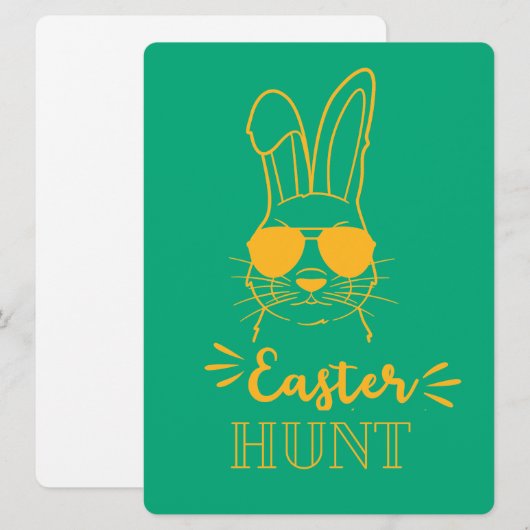 PAASKONIJN FEESTDAGENKAART (Voorkant / Achterkant)