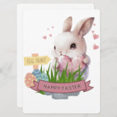 PAASKONIJN FEESTDAGENKAART (Voorkant / Achterkant)