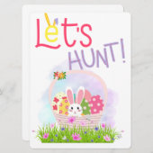 PAASKONIJN FEESTDAGENKAART (Voorkant / Achterkant)