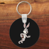 Paaskonijn hardlopen met een Football Fun Boys Gir Sleutelhanger (Achterkant)