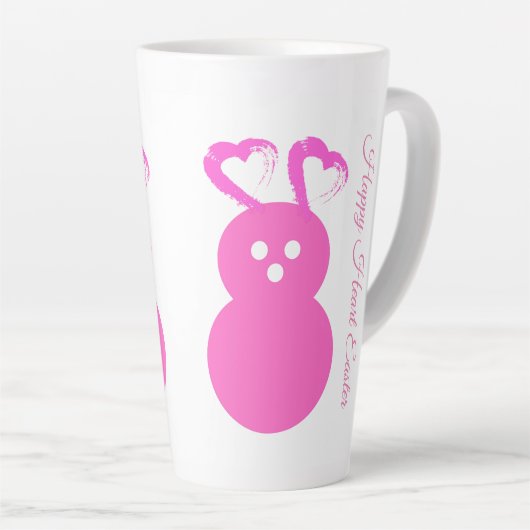 Paaskonijn Hart Latte Mok (Rechterhoek)