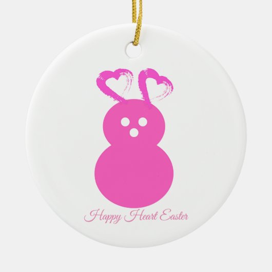 Paaskonijn Hart Ornament (Voorkant)