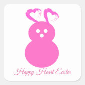 Paaskonijn Hart Sticker (Voorkant)
