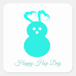 Paaskonijn Hart Sticker Happy Hop Dag