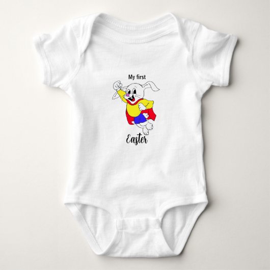 Paaskonijn Hero Baby Bodysuit (Voorkant)