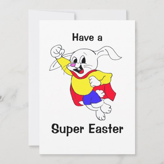 Paaskonijn Hero-Kaart Feestdagenkaart (Voorkant)